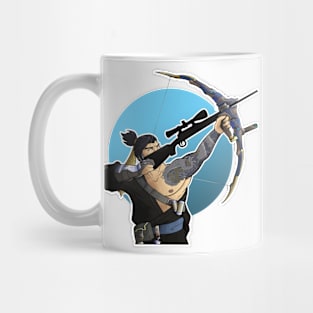 Overwatch Hanzo shooting a gun Mug